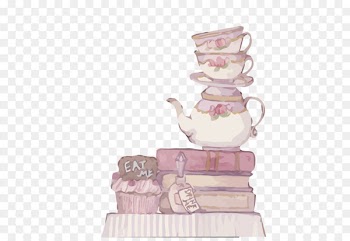 Teapot - Vector watercolor hand-painted cup teapot 