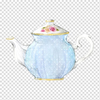 Teapot Watercolor painting, afternoon tea transparent background PNG clipart