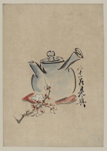 [Teapot with cherry or plum | Free Photo - rawpixel