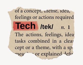 Tech ripped dictionary, editable word | Free PSD - rawpixel