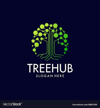 Tech tree digital logo design icon vector image