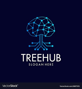Tech tree digital logo design icon vector image