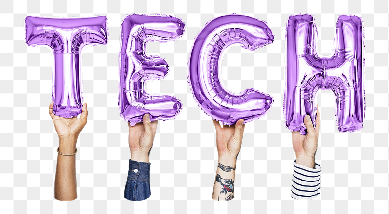 Tech word png, hands holding | Free PNG - rawpixel