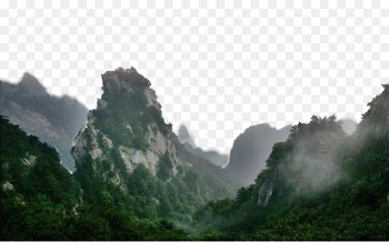Technical drawing Fog - Jungle mountains 