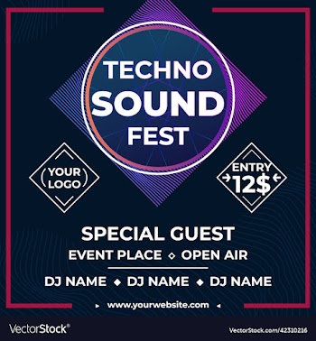 techno sounds fest banner social media
