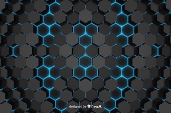 Technological honeycomb background abstract design Free Vector