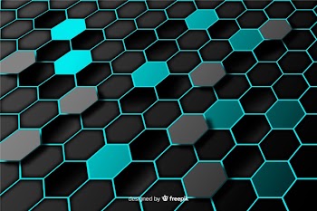 Technological honeycomb background Free Vector