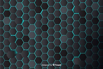 Technological honeycomb background in blue Free Vector