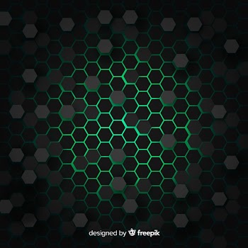 Technological honeycomb background in green Free Vector