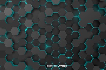 Technological honeycomb background with hexagons Free Vector
