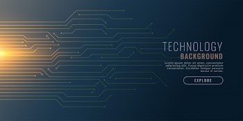 Technology background with circuit diagram Free Vector