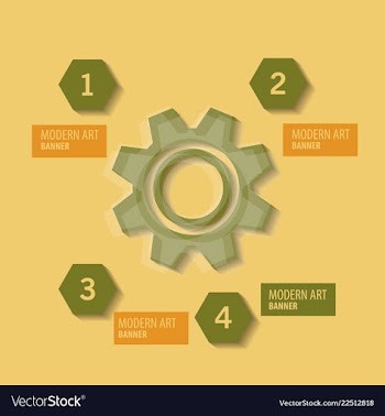 Technology background with gear wheel cover vector image