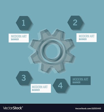 Technology background with gear wheel cover vector image