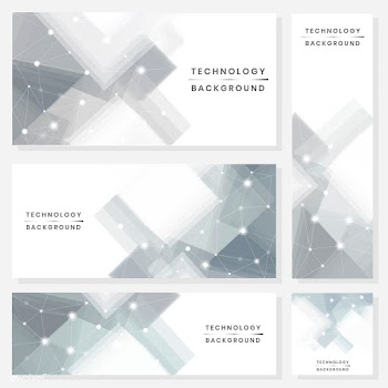 Technology banners set | Free stock vector - 579824