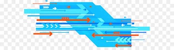 Technology Blue Euclidean vector Arrow - Blue technology background 