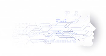Technology face circuit diagram background Free Vector