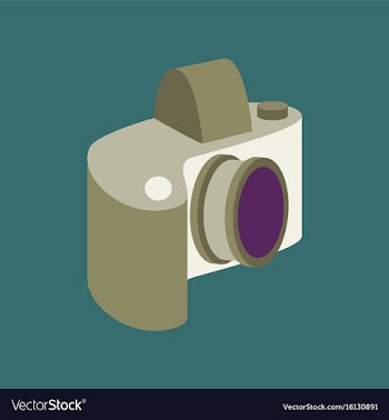 Technology gadget in flat design camera vector image