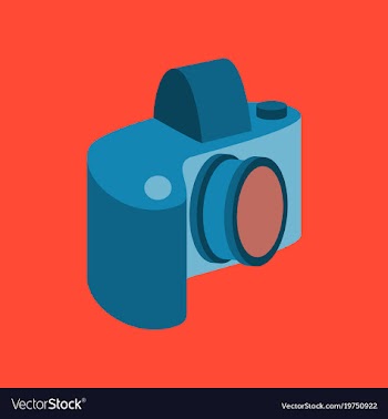 Technology gadget in flat design camera vector image
