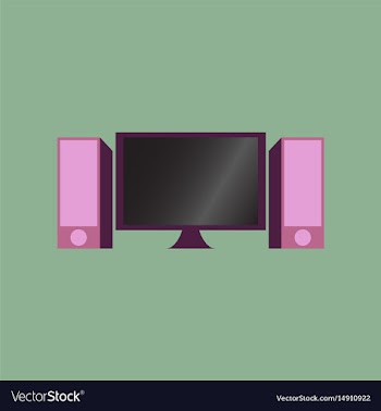 Technology gadget in flat design computer speakers vector image