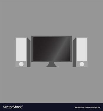 Technology gadget in flat design computer speakers vector image