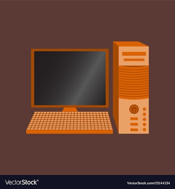Technology gadget in flat design computer vector image