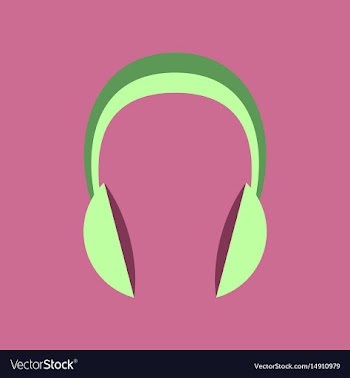 Technology gadget in flat design headphones stereo vector image