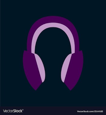Technology gadget in flat design headphones stereo vector image