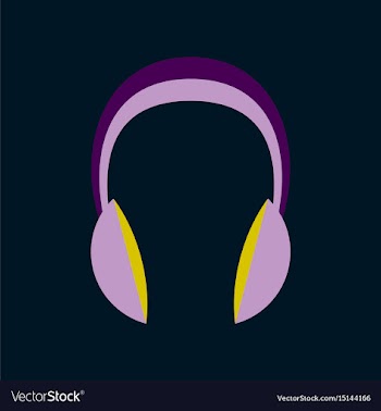 Technology gadget in flat design headphones stereo vector image
