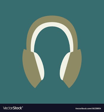 Technology gadget in flat design headphones stereo vector image
