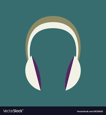 Technology gadget in flat design headphones stereo vector image