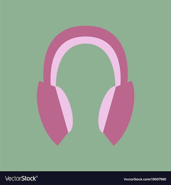 Technology gadget in flat design headphones stereo vector image