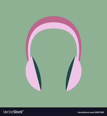 Technology gadget in flat design headphones stereo vector image
