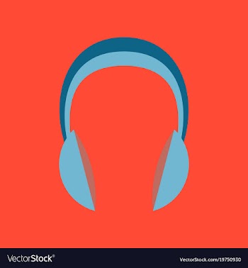 Technology gadget in flat design headphones stereo vector image