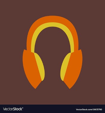 Technology gadget in flat design headphones stereo vector image