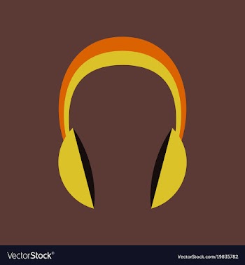 Technology gadget in flat design headphones stereo vector image