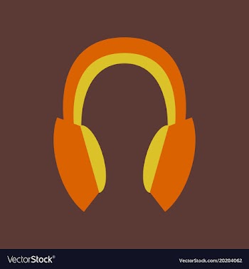 Technology gadget in flat design headphones stereo vector image