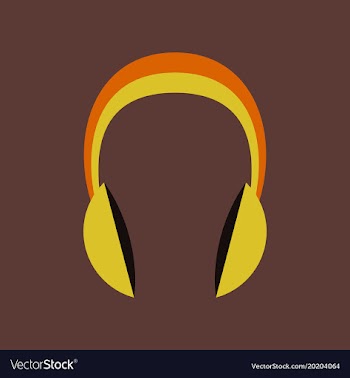 Technology gadget in flat design headphones stereo vector image