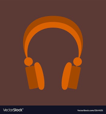 Technology gadget in flat design headphones vector image