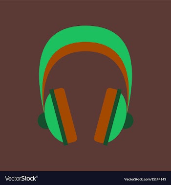 Technology gadget in flat design headphones vector image