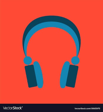 Technology gadget in flat design headphones vector image