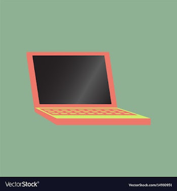 Technology gadget in flat design laptop vector image
