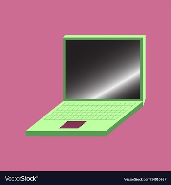 Technology gadget in flat design laptop vector image