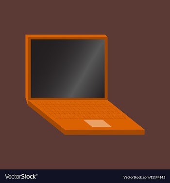 Technology gadget in flat design laptop vector image