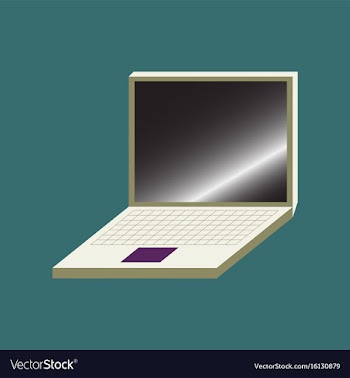Technology gadget in flat design laptop vector image