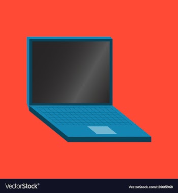 Technology gadget in flat design laptop vector image