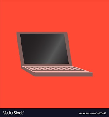 Technology gadget in flat design laptop vector image