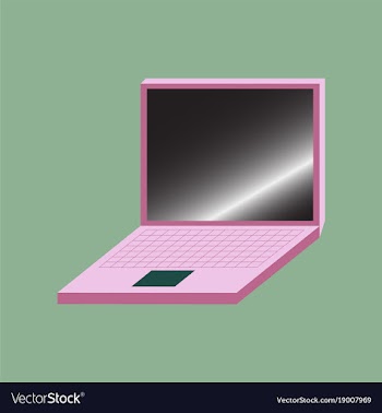 Technology gadget in flat design laptop vector image