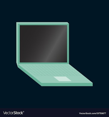 Technology gadget in flat design laptop vector image
