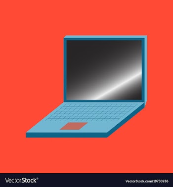 Technology gadget in flat design laptop vector image