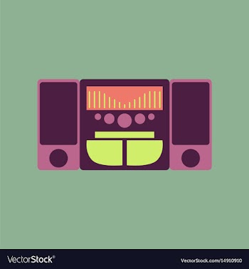Technology gadget in flat design music center vector image